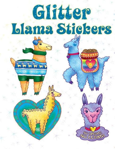 Glitter Llama Stickers by Mimosa Left, Paperback | Barnes & Noble®