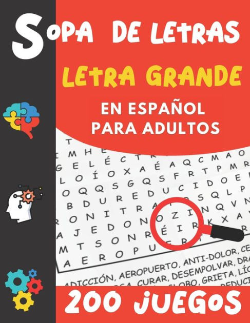 Sopa De Letras Letra Grande En Espa Ol Para Adultos Juegos