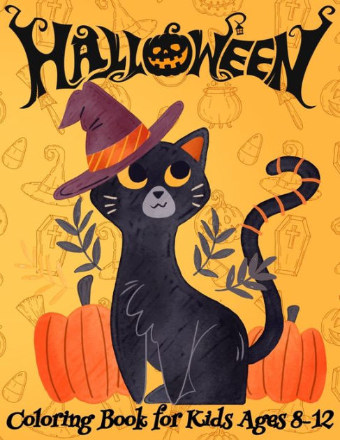 Halloween Coloring Book For Kids: (Ages 8-12) Full-Page Monsters And More!
