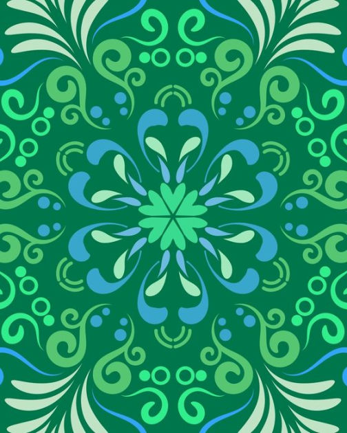 Mandala 2021 Daily Planner with Sudoku a Day Green Blue Bohemian