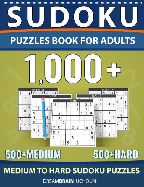 Sudoku Puzzles Book For Adults 1000 Medium To Hard Sudoku Puzzle Book 500 Medium 500 Hard 1952