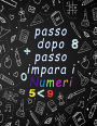 passo dopo passo impara i numeri: Divertimento con il tracciamento del numero, la colorazione, l'addizione, la sottrazione, i segni, la revisione, sequenze numeriche, unitï¿½ e decine, frazioni, forme 3D ed esercizi per tutto quanto sopra.(italian edition