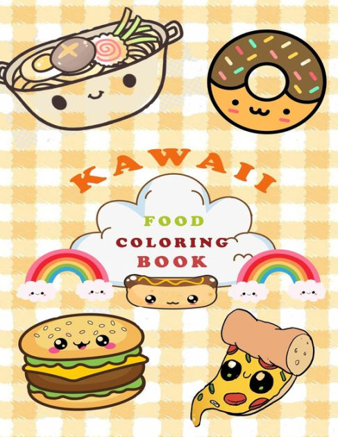 Kawaii Coloring Pages / Cute Coloring Set / Donut Cupcake Ice