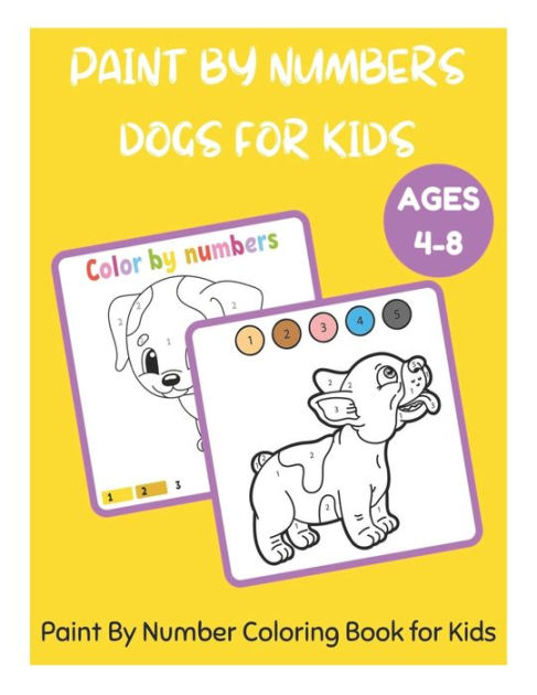 Cute Dogs Coloring Pages For Kids Age 4-8 : 12 Adorable Cartoon