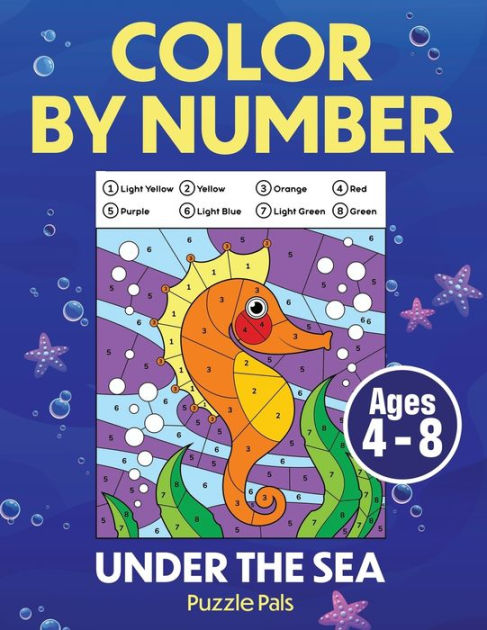 Color By Numbers Coloring Book For Kids Ages 4-8: Large Print