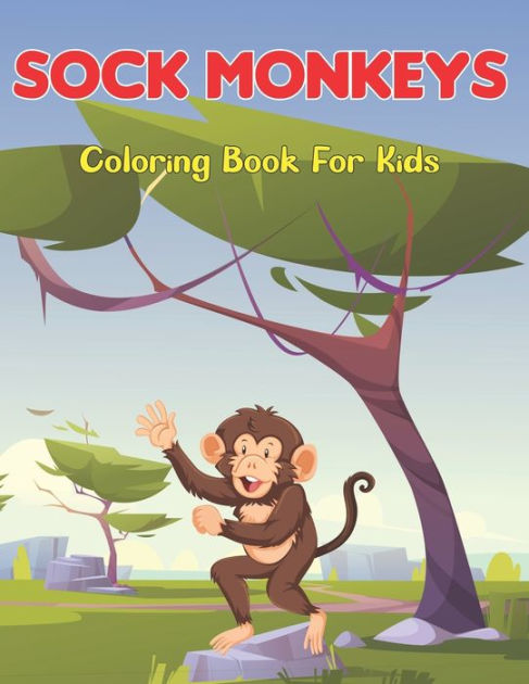 sock monkey coloring pages