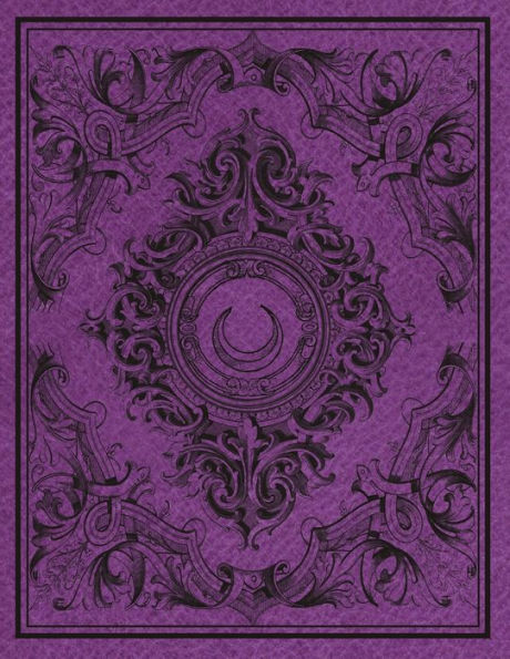 Tarot Card Reading Journal: Learning Tarot for Beginners 3-Card Spread Workbook : Purple Celestial Mystical Moon 8.5x11