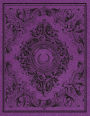 Tarot Card Reading Journal: Learning Tarot for Beginners 3-Card Spread Workbook : Purple Celestial Mystical Moon 8.5x11