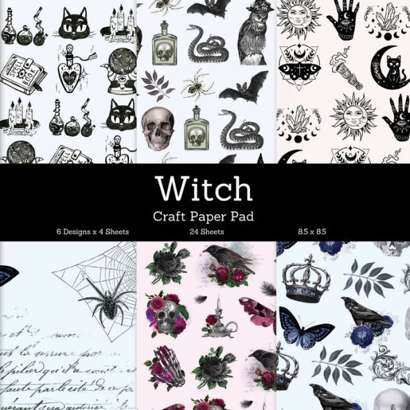 Witch Craft Paper Pad - Witch Scrapbooking Pad for Crafts And Journaling: Vintage and Modern Witch Crafting Paper