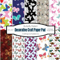 Title: Decorative Craft Paper Pad Butterfly Pattern: Butterfly Images Single Sided Specialty Craft Paper, 8.5