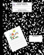 Primary Composition Notebook Black Marble: Grades K-2 Kindergarten Writing Journal