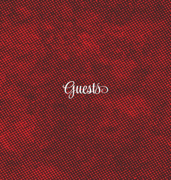 Guests Red Grunge Guest Book For Wedding Cabin Room Celebration Events