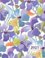 2023 Planner: Daily, Weekly and Monthly 8.5x11 Calendar Agenda Book for Time Management at Work, School & Home: Purple Floral Cover
