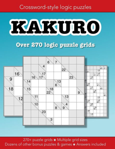 Kakuro logic puzzle grids: Education resources by Bounce Learning Kids