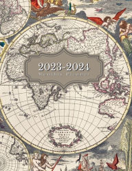 Title: 2023-2024 Two-Year Monthly Planner: 2-Year Calendar : 24-Month Agenda Book for Appointments, Time Management & Goal Setting : 8.5x11 Old World Map Paperback, Author: Simple Cents Journals
