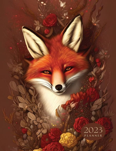 2023 Planner: Daily, Weekly and Monthly 8.5x11 Calendar Agenda Book for Time Management at Work, School & Home : Cute Boho Fox