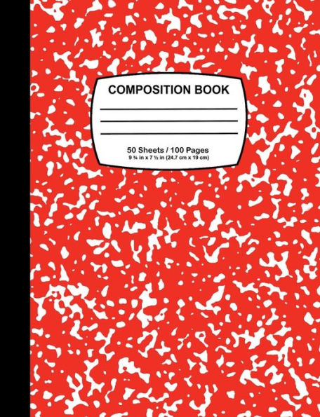 Classic Red Composition Notebook: Traditional College Ruled