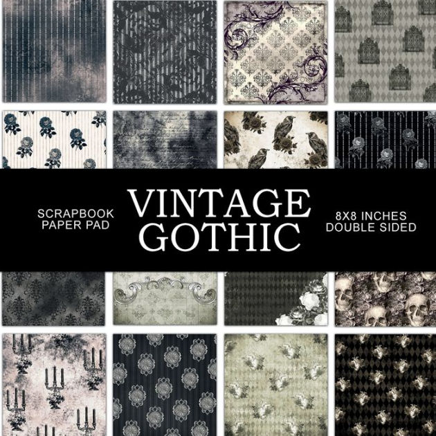 Black Gothic Scrapbook Paper Pad 