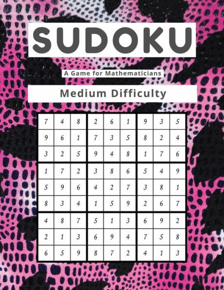 Sudoku A Game for Mathematicians Medium Difficulty