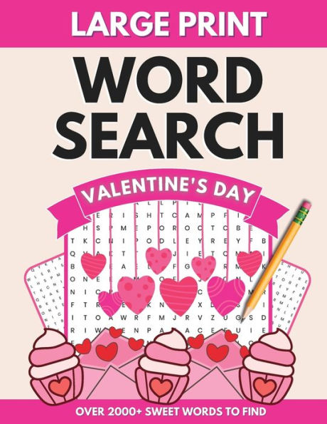 Valentine's Day Word Search: Activity Book for Adults, Teens, and Seniors