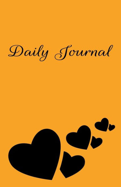 Orange Heart Journal with Blank Pages: Beautiful Paperback Notebook