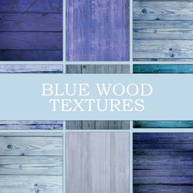 Blue Wood Textures Scrapbook Paper Pad by Digital Attic Studio