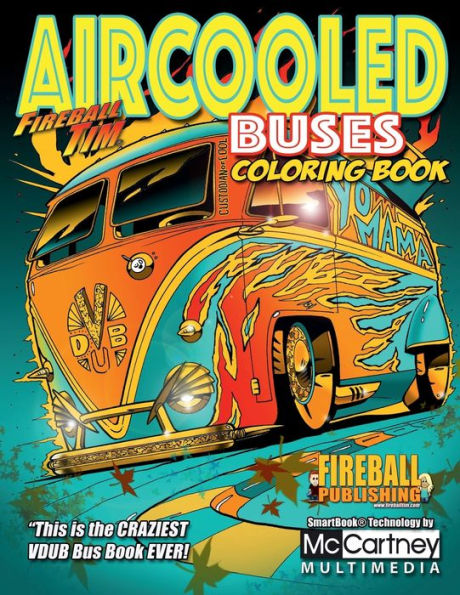 Fireball Tim AIRCOOLED BUSES Coloring Book