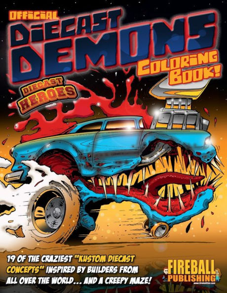 Official DIECAST DEMONS Coloring Book