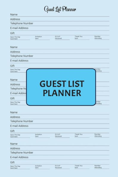 Guest List Planner: Organize and keep record of events, guest names, contact details and RSVPs
