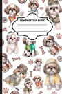 Wide Ruled Composition Notebook (6 x 9 inch) Cute Shih Tzu Cover