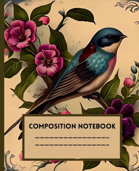 Vintage Birds Composition Notebook 1: 7.5x9.25m, 120 pages:Composition Notebook: Vintage Birds Pattern Composition Notebook 7.5 X 9.25 Inch,120 Page, College Ruled And Composition