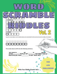 Title: Fun and Challenging Word Scramble Riddles Vol 2: Word Scramble Book for Adults: Jumble Word Game, Author: Kevin Edwards