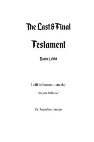 Title: Last & Final Testament: Books 1, 2 & 3, Author: Araujo