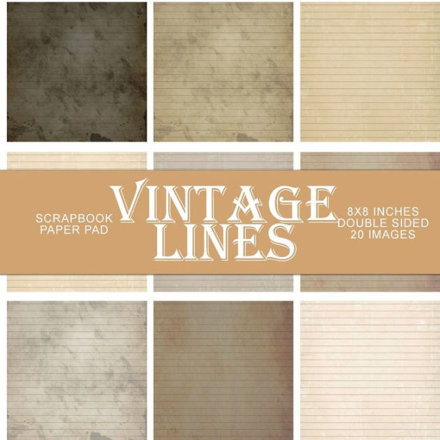 Vintage Scrapbook Sheets Digital Paper, Stained Pages, Old