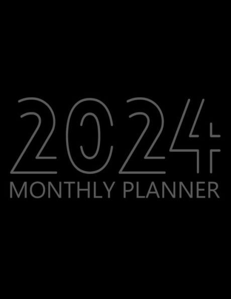 2024 Monthly Planner: 12 Month Agenda, Monthly Organizer Book for Activities and Appointments, Yearly Calendar Notebook, White Paper