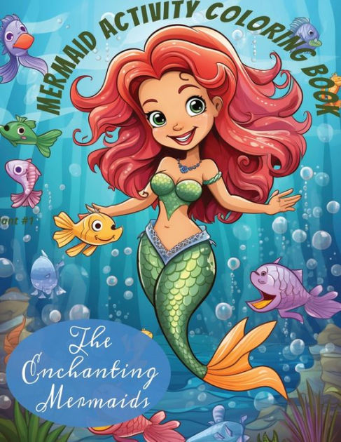 Mermaid Coloring Book For Adults: Magical Coloring Book For Girls, Women  For Stress Relief (Paperback)