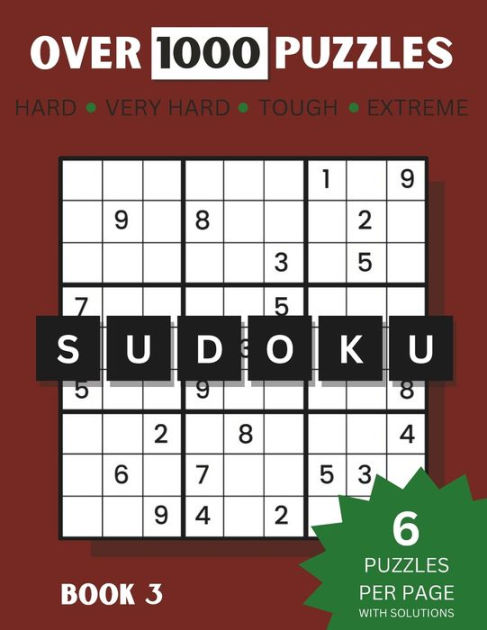 Sudoku Over 1000 Puzzles Hard Very Hard Tough And Extreme By Apw Riddle Paperback Barnes 1138