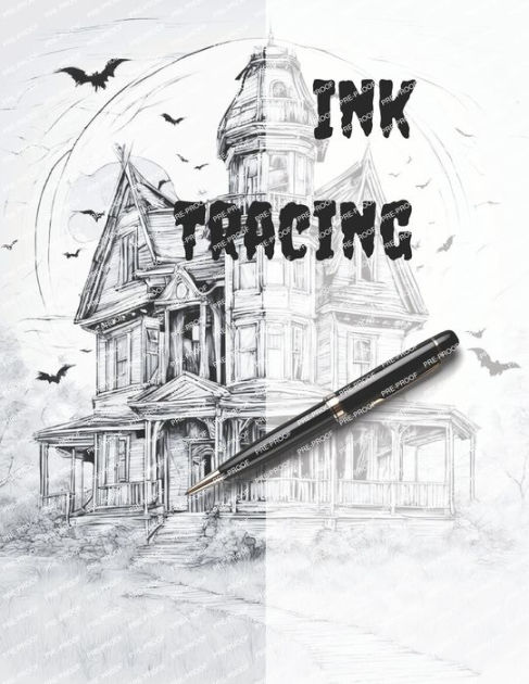 Ink Tracing Coloring Book: Follow the Lines to Reveal a Scary Haunted House  Adventure. by Charlie Renee, Paperback