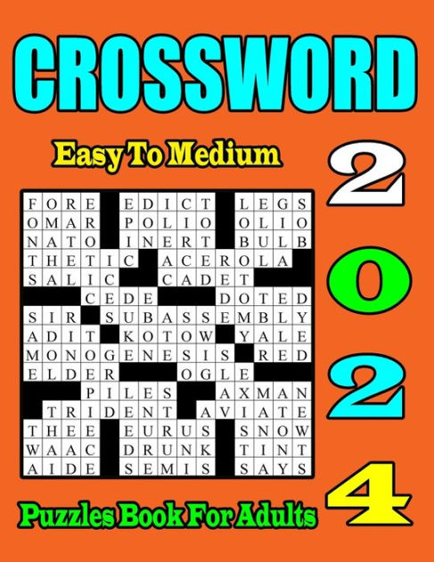 Easy To Medium Crossword Puzzle Book For Adults New Crossword