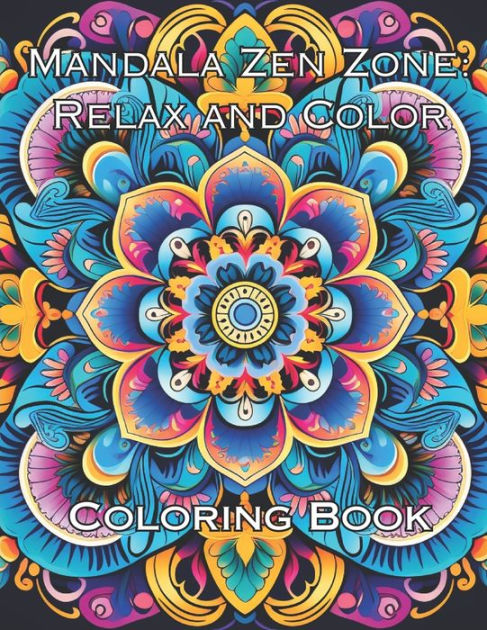 Mindfulness Coloring Book and Colored Pencil Set. Relax The Analog