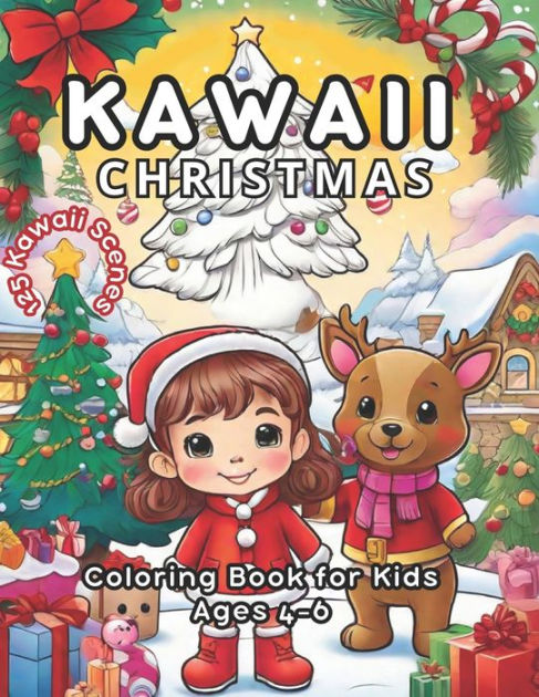 Coloring Books Christmas: picture books for children ages 4-6 (Paperback)