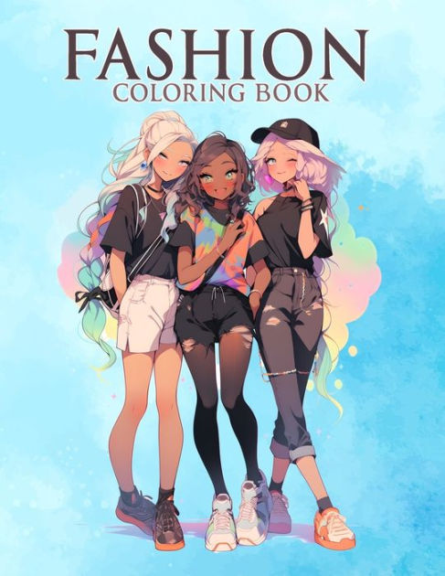 Black Girl Fashion Coloring Book