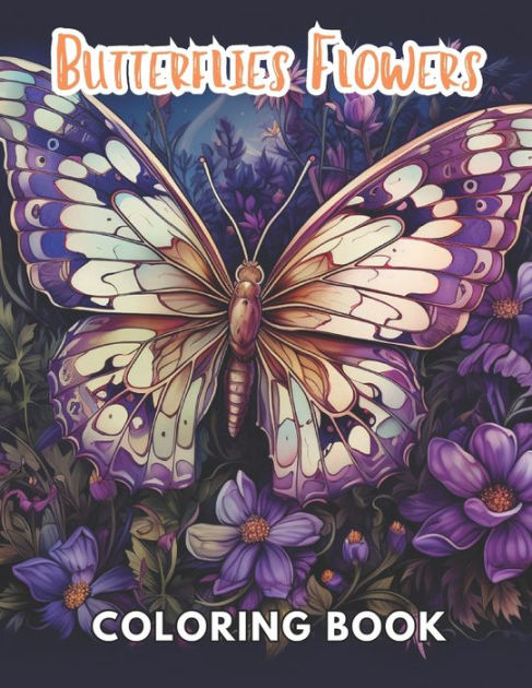 Coloring Books for Adults - Butterflies & Flowers, Henna Designs and L