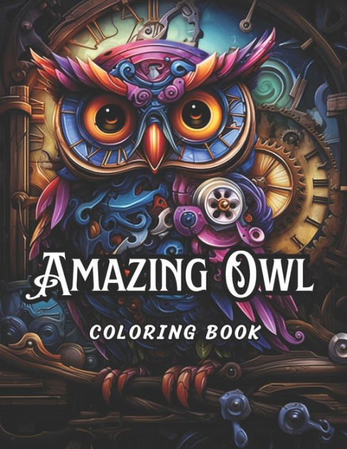 Large And Lovely Owl Designs: Fun And Simple Adult Coloring Book