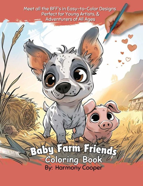 Baby Farm Friends Coloring Book: Easy-to-Color Pages for Kids