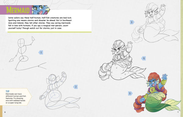 Manga Drawing with Mermaids, Unicorns, and Other Magical Creatures