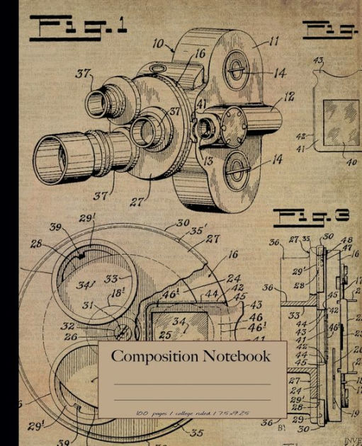 Composition notebook. Vintage Camera old vintage camera dictionary