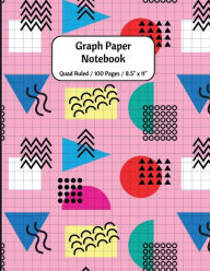 Title: Graph Paper Notebook - Nostalgic 80s Cover - Grid Notebook for Math, Science, Engineering - Quad Ruled 4x4 - 8.5