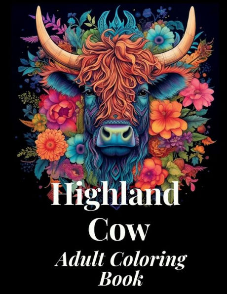 Highland Cow Adult Coloring Book