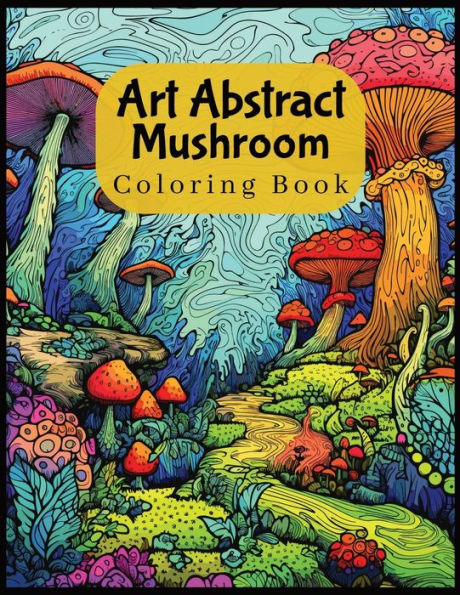 Abstract Art Mushroom Coloring Book